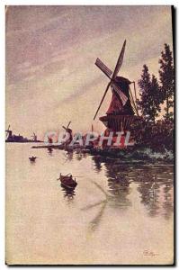 Postcard Old Windmill