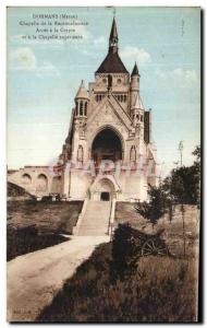 Old Postcard Dormans La Chapelle Recognition Access to the crypt and the uppe...