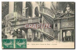 CARTE Postale Old Paris Eglise Saint Etienne du Mont The Jube