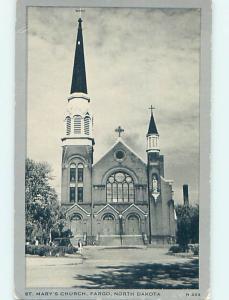 Unused Pre-1980 CHURCH SCENE Fargo North Dakota ND L4027
