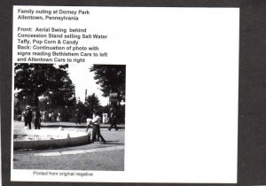 PA Amusement Park Rides Aerial Swing Dorney Park Allentown Pennsylvania Postcard