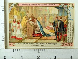 1880's British Kings Queens Lovely Scenes Liebig Victorian 12 Trade Card Set K77