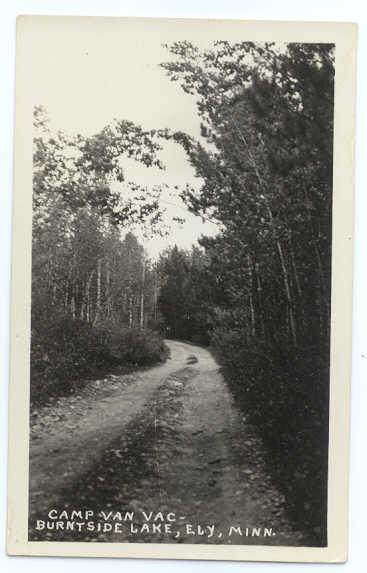 RPPC, Drive at Camp Van Vac, Burntside Lake, Ely, Minnesota, MN