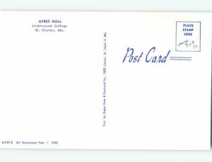 Unused 1962 AYRES HALL - LINDENWOOD COLLEGE St. Saint Charles Missouri MO v5500