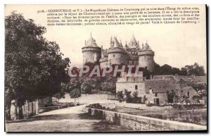 Old Postcard Combourg L and V Magnificent Chateau Combourg which overlooks Da...