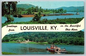 Large Letter Greetings From Louisville, Kentucky Postcard - 1968