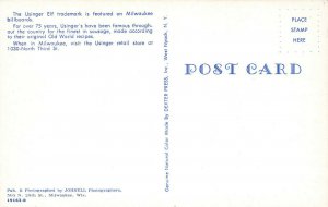 Milwaukee WI  The Usingers Elf Trademark Billboard Postcard