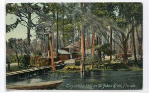 Turpentine Still St Johns River Florida 1911 postcard