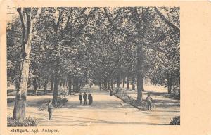 B2457 Germany Stuttgart Kgl Anlagen not used 1900  front/back scan