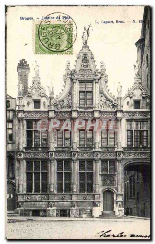 Postcard Old Bruges Justice of Peace