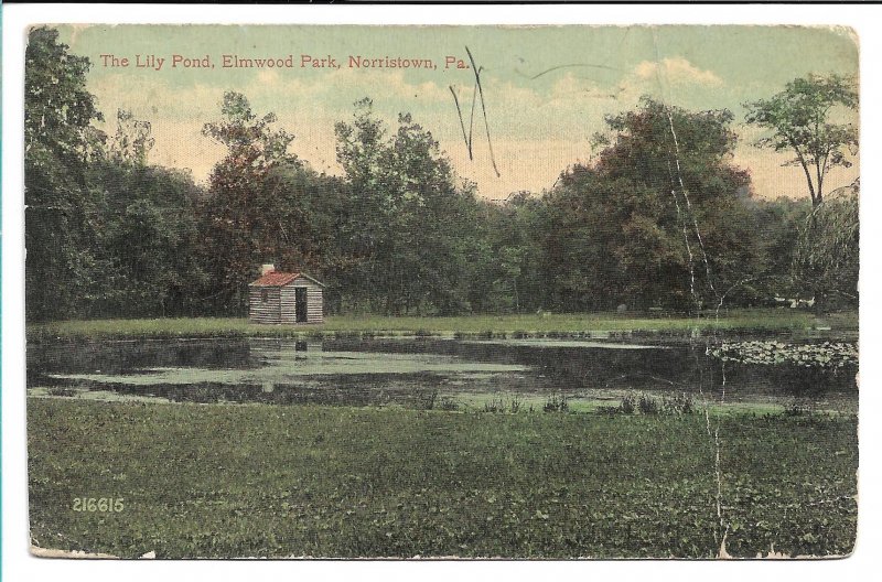 Norristown, PA - Elmwood Park, The Lily Pond - 1919
