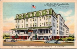 Postcard NJ Atlantic City - The Hotel Arlington - Michigan Ave. Near Beach