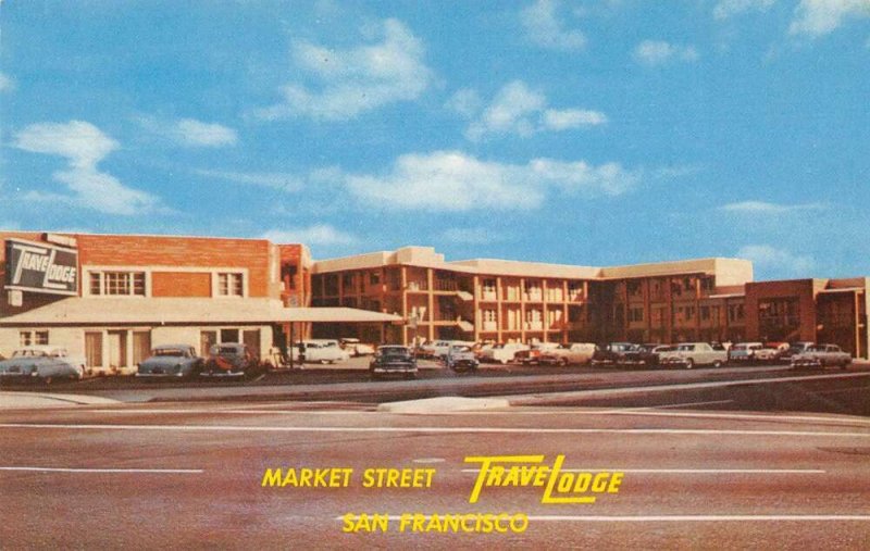 San Francisco California Market Street Travelodge Vintage Postcard AA41204