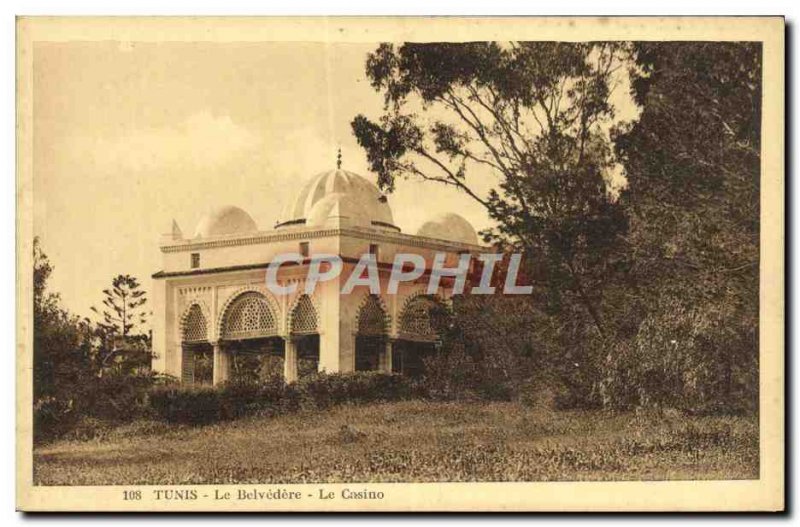 Old Postcard Tunis Belvedere Casino