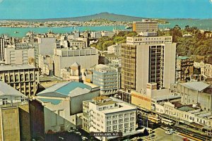 DOWNTOWN AUCKLAND NEW ZEALAND-1973 AERIAL VIEW POSTCARD