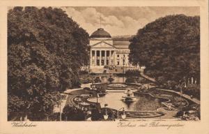 Germany Wiesbaden Kurhaus mit Blumengarten 02.74