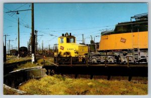 Milwaukee Road, Turntable Round House, 1973 Deer Lodge Montana, Vintage Postcard