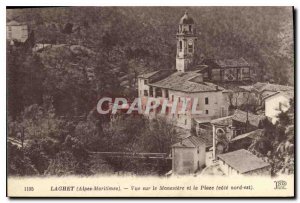 Postcard Old Laghet Alpes Maritimes view of the Monastery and the odds Place ...