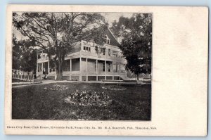 Sioux City Iowa Postcard Sioux City Boat Club House Field c1905 Vintage Antique