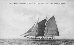 Eva S. Cullison Captain Swift's Windjammer Fleet Camden, Maine Vintage Postcard