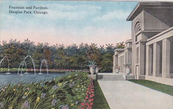 Illinois Chicago Fountain and Pavilion In Douglas Park