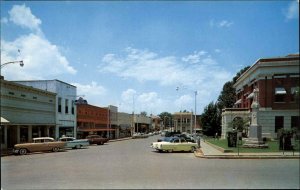 Searcy Arkansas AR Street Scene Classic Cars Convertible Vintage Postcard