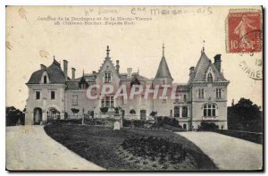 Old Postcard Confines of Dordogne and Haute Vienne Chateau Facade South Rock