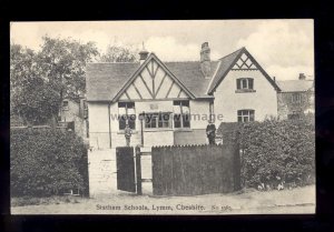 TQ2949 - Cheshire - Early view of the Statham Schools in Lymm - postcard