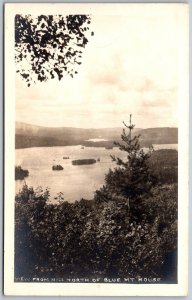 Blue Mountain Lake New York 1930s RPPC Real Photo Postcard View Blue Mt House