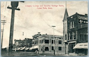 CEDAR FALLS IA IOWA SAVINGS BANKS ANTIQUE POSTCARD