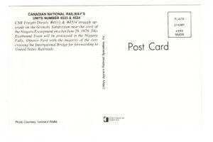 CN Railway Freight Train, Grimsby Subdivision, Niagara Escarpment, Ontario