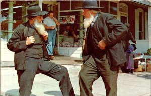 Pennsylvania Amish Country Two Amish Gentlemen In Conversation