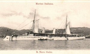 Italian Royal Navy Goito Class Cruiser - c1910s RPPC