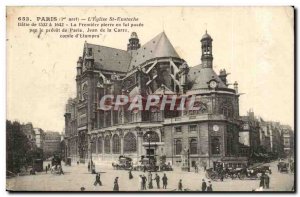 Paris Old Postcard L & # 39eglise St Eustache