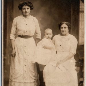 c1910s Reading PA Cute Young Mother & Child Grandmother Real Photo PC Fritz A123