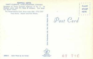 Canada, Saskatchewan, Swift Current, Central Motel, Dexter Color No. 26003-C