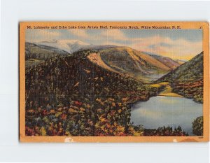 Postcard Mt. Lafayette and Echo Lake from Artists Bluff, Franconia Notch, N. H.