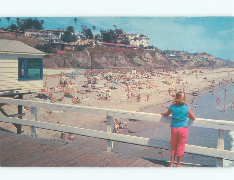 Unused Pre-1980 BEACH SCENE San Clemente California CA d6420