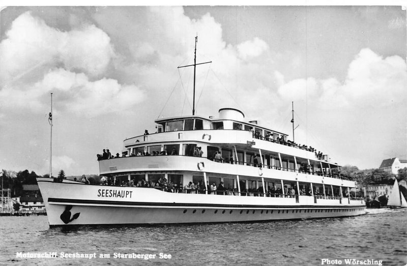 A213 Germany Motorschiff Seeshaupt Starnberger See Ship RPPC vintage postcard