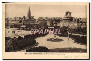 Old Postcard Emerald Cote Saint Malo View from Casino Train
