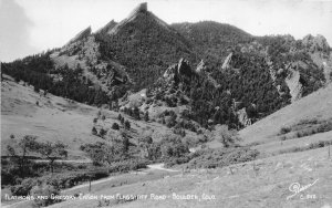 J14/ Boulder Colorado RPPC Postcard c1940s Flatirons Gregory Canon 54