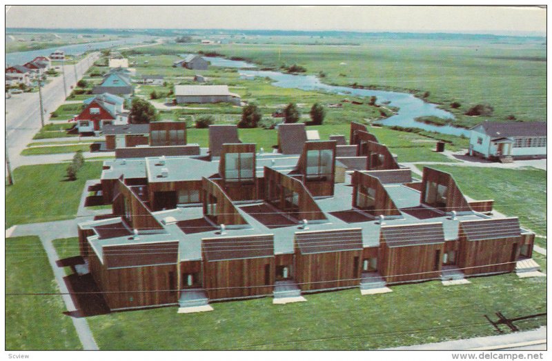 Aerial View, Elementary School, CTE ROBERVAL, Quebec, Canada, 40-60´s