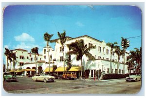 1955 Colony Hotel & Restaurant Classic Car Delray Beach Florida Vintage Postcard