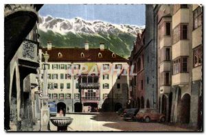 Old Postcard Insbruck Herzog FriedrichstraBe Goldenes Dachl Mit Nordkette