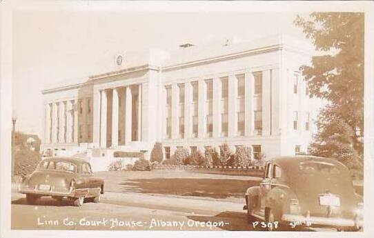 Oregon Albany Linn County Court House Real Photo RPPC