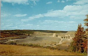 Canada New Brunswick View Of The Mactaquac Dam Under Construction From The Lo...