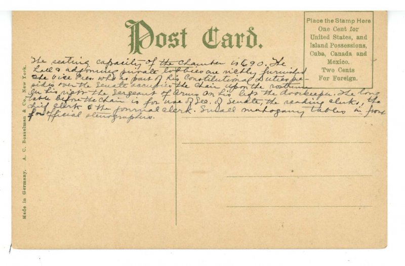 DC - Washington. US Capitol, Senate Chamber