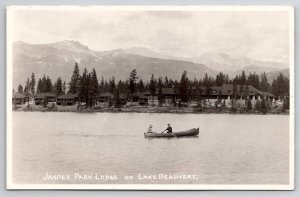 Canada Jasper Park Lodge On Lake Beauvert F.H. Slark Real Photo Postcard K22