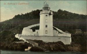 St. Anthony's Lighthouse Falmouth Cornwall c1910 Postcard EXC COND