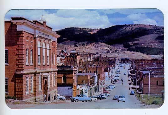 Cripple Creek CO Street View Old Cars Postcard